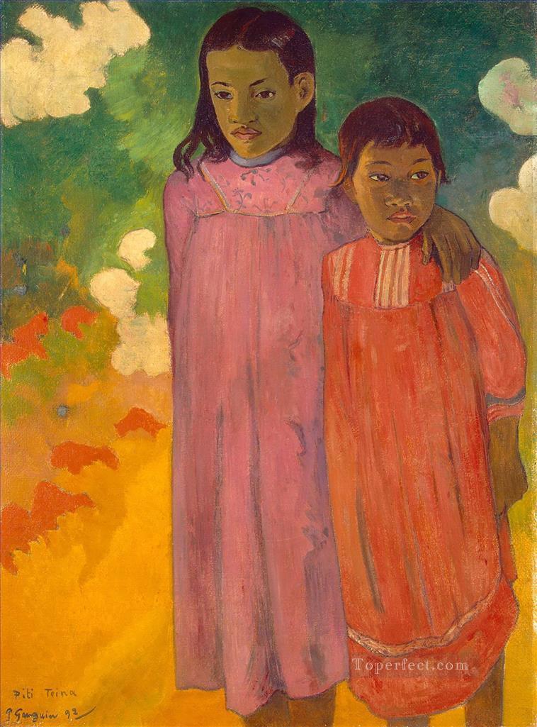 Piti Teina Dos Hermanas Postimpresionismo Primitivismo Paul Gauguin Pintura al óleo